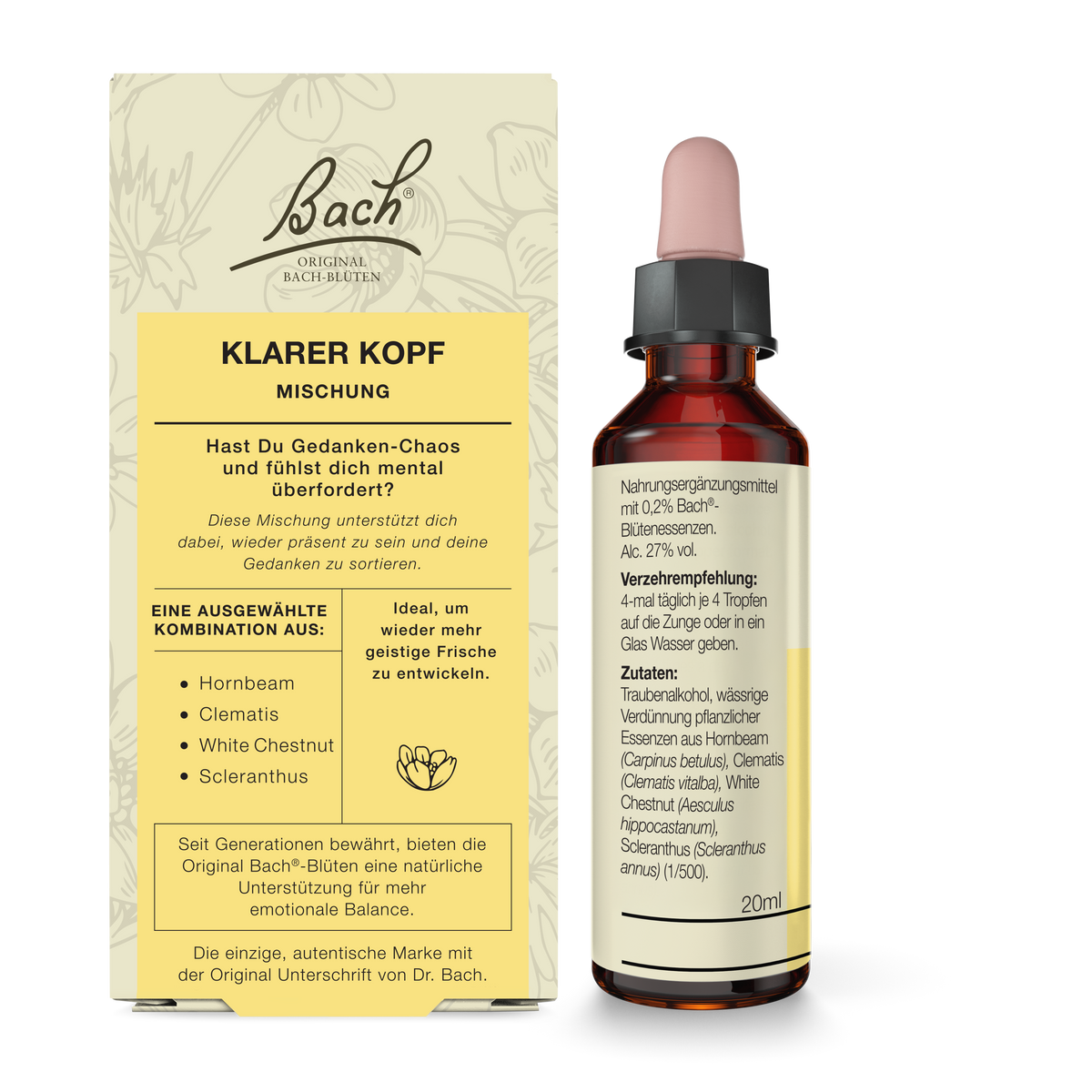 Bach®- Blütenmischung klarer Kopf, 20 ml