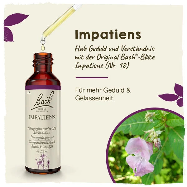 Bach®-Blüte Nr. 18 Impatiens (Drüsentragendes Springkraut), 20 ml