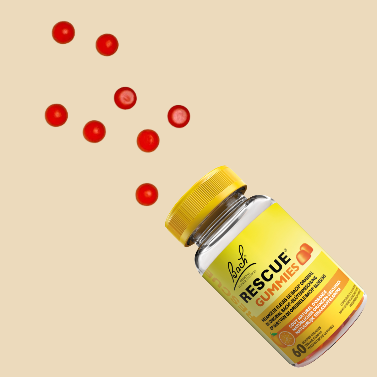 RESCUE® Gummies mit Orangen-Geschmack, 60 Stk.