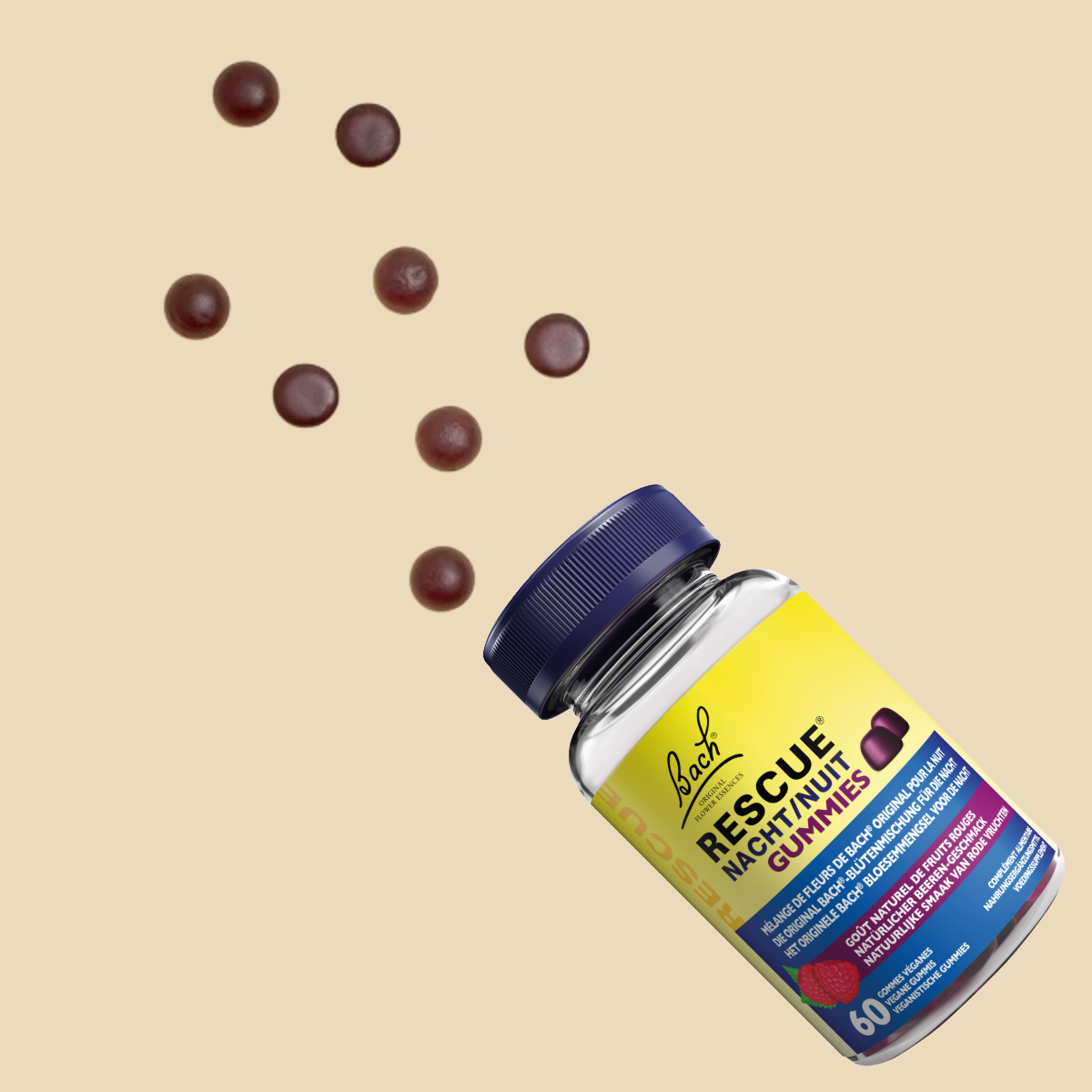 RESCUE® Nacht Gummies mit Beeren-Geschmack, 60 Stk.